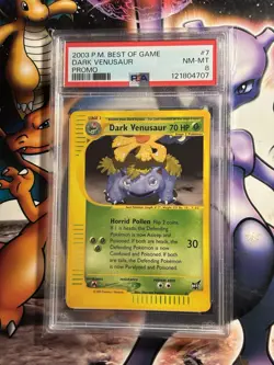 2003 Pokemon ~ Best of Game Promo ~ Dark Venusaur #7 ~ PSA 8 NM-MT - Image 1
