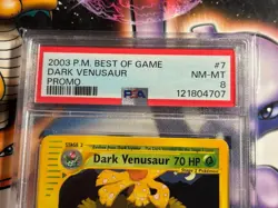2003 Pokemon ~ Best of Game Promo ~ Dark Venusaur #7 ~ PSA 8 NM-MT - Image 2