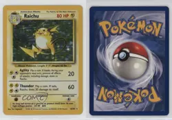 Raichu Holo Pokemon Base Set #14 1999 - Image 3