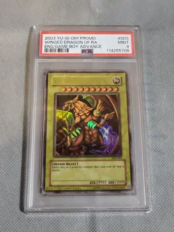 Yugioh 2003 Winged Dragon of Ra Ultra Rare GBI-003 (Game Boy Advance) PSA 9 - Image 1