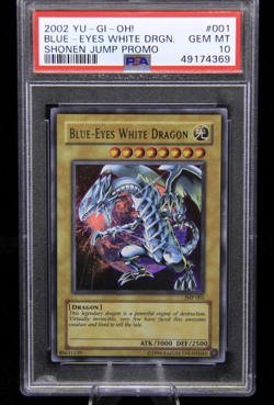 2002 Yu-Gi-Oh! Blue Eyes White Dragon Shonen Jump Promo JMP-001 PSA 10 - Image 1