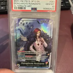 2025 One Piece Legacy of the Master Donquixote Rosinante Alt Art OP12-061 PSA 10 - Image 1