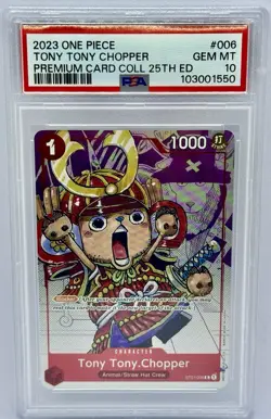 2023 One Piece English #006 Tony Tony Chopper Premium Collection 25th - PSA 10 - Image 1