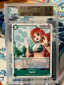 2025 One Piece NAMI Royal Blood UC OP10-033 ~ BGS 9.5 Gem Mint - Image 1