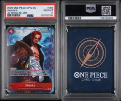 Shanks Alternate Art One Piece Op12-Legacy Of The Master 008 NM PSA 10 - Image 3