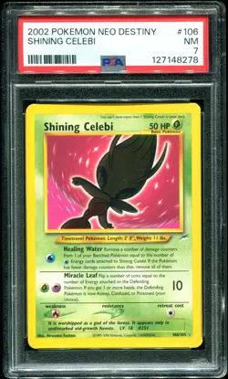 PSA 7 Shining Celebi Neo Destiny 2002 Pokemon Card #106 - Image 1