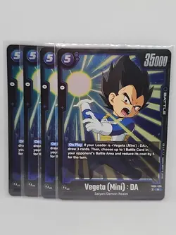 Vegeta (Mini) : DA FB06-036 Gold Rare Dragon Ball Card Fusion World Playset 4x - Image 1