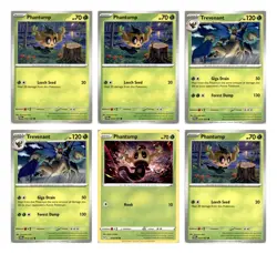 Phantump Lot 6 Pokemon Cards Trevenant Deck Building Twilight Masquerade 12 Set - Image 1