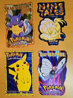 Lot Of 12 Authentic 2000 Pokemon Stickers/Cards Pikachu Raichu Wartortle & More - Image 2