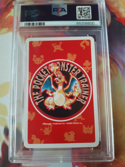 1996 Pokemon Squirtle Ace of Hearts 7 Red Charizard Playing Card PSA 10 Gem Mint - Image 2