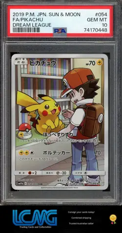 Pokemon TCG Card PSA 10 Dream League Japanese 054/049 Pikachu Secret - Image 1