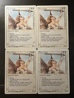 MTG 4X Serra Angel X4 Revised Edition Magic - HP - Image 1