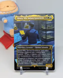Henry Wu, InGen Geneticist (Borderless) ⭐NM⭐ Jurassic World Magic The Gathering - Image 1