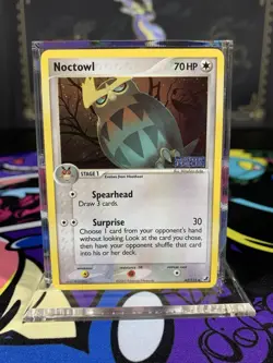 Pokemon Card Ex Unseen Forces Noctowl 43/115 2005 Reverse Holo DMG - Image 1