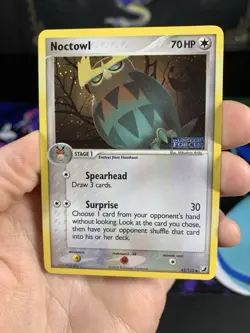 Pokemon Card Ex Unseen Forces Noctowl 43/115 2005 Reverse Holo DMG - Image 3