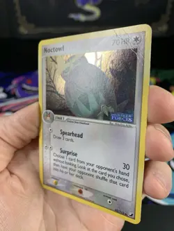 Pokemon Card Ex Unseen Forces Noctowl 43/115 2005 Reverse Holo DMG - Image 4