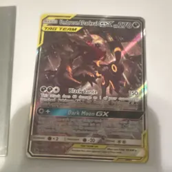 Pokemon Umbreon & Darkrai GX TAG TEAM Ultra Rare Holo SM241 270HP Flexible price - Image 1