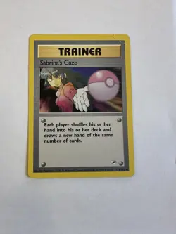 Pokemon Trainer Sabrina's Gaze 125/132 Gym Heroes (damaged) - Image 1