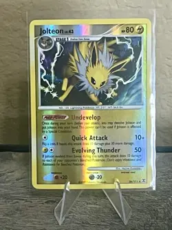 Jolteon Reverse Holo 26/111 2009 Pokemon TCG Rising Rivals MP - Image 1
