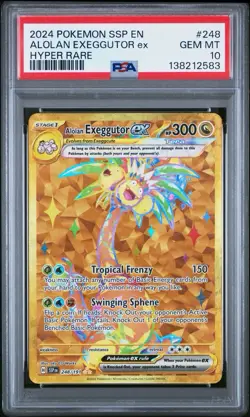 2024 Pokemon SV Surging Sparks Alolan Exeggutor ex 248/191 Hyper Rare PSA 10 - Image 1