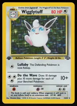 Wigglytuff 16/64 Rare Jungle Holo 1st Edition Pokemon - Image 1