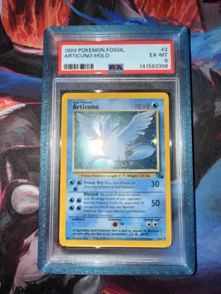 1999 Pokemon Fossil Articuno Holo PSA 6 #2/62 - Image 1