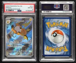 Raichu Illustration Rare Pokemon Scarlet & Violet Paldea Evolved SV02 PSA 8 - Image 3