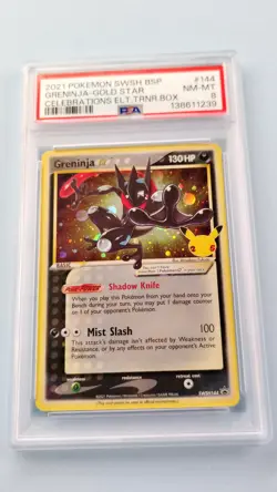 Greninja PSA 8 2021 Pokemon Celebrations Gold Star Black Star Promo SWSH144 🐸 - Image 1