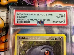 2004 Pokemon ~ e-League Promo ~ Winner ~ Beldum #22 ~ PSA 8 NM-MT - Image 2