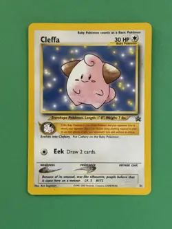 2000 Pokemon Cleffa Black Star Promo #31 NRMT - Image 1