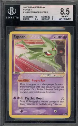 Pokemon Espeon Gold Star POP Series 5 Rare #16 BGS 8.5 - Image 1