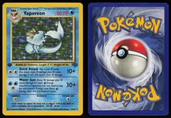 Vaporeon 12/64 Rare Jungle Holo 1st Edition Pokemon - Image 3