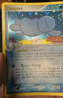 Pokemon: Quagsire 26/109 Team Rocket Returns Reverse Holo NM - Image 2