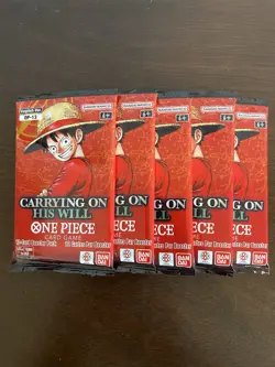 One Piece Carrying On His Will OP-13 Five 5 Booster Packs Lot English F - Image 1