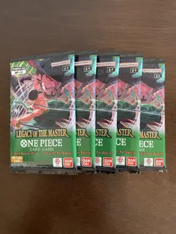 One Piece Legacy Of The Master OP-12 Five 5 Booster Packs Lot English B - Image 1
