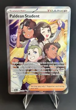 Paldean Student Trainer Card: Paldean Fates ULTRA RARE POKEMON TCG [NM] - Image 3