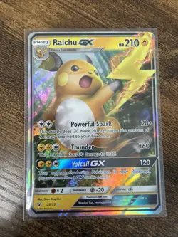 Raichu GX - 29/73 - Pokemon Shining Legends Sun & Moon Ultra Rare Card NM - Image 1