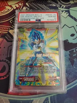 SSB Vegeta Spirit Boost Elite Leader Foil Dragon Ball Super Card Game PSA 10 - Image 1