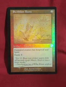 Swiftfoot Boots - Schematic - Retro Frame - Foil - 121 - The Brothers' War (BRR) - Image 3