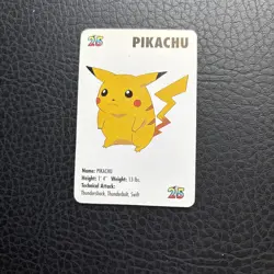 1998 POKEMON PIKACHU CARD KFC MINI NINTENDO #4 - Image 1
