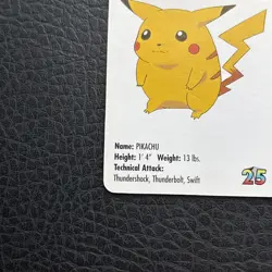 1998 POKEMON PIKACHU CARD KFC MINI NINTENDO #4 - Image 5