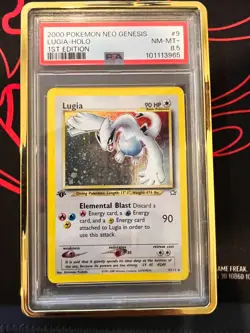 2000 POKEMON NEO GENESIS 1ST ED #9 LUGIA-HOLO PSA 8.5 POP 101 Guard Included - Image 1