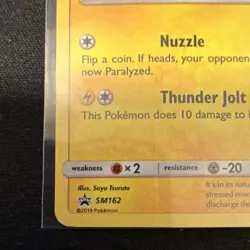 Pokemon TCG Pikachu SM162 SM-P: Sun & Moon Promos Promo Holo 2019 Saya Tsuruta - Image 3