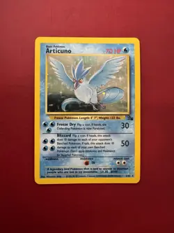Articuno 2/62 Holo Rare Fossil Pokemon Card LP - Image 1