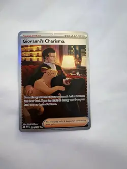 Pokemon TCG 151 Full Art Trainer Giovanni's Charisma 204/165 - Image 1