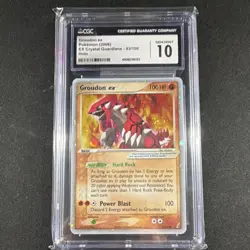 Groudon ex Ultra Rare Holo 2006 Pokemon TCG EX Crystal Guardians 93/100 CGC 10 - Image 1