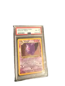 Pokemon Fossil Gengar Holo Rare PSA 8 #5/62 1999 Unlimited English - Image 1