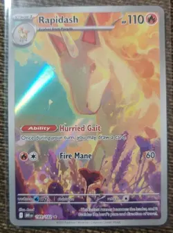 Rapidash 189/182 NM - Illustration Rare Holo - 2025 Pokemon TCG Destined Rivals - Image 1