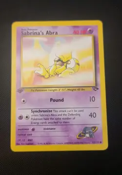 Sabrina's Abra #93/132 Gym Challenge Regular 1st Edition Pokemon TCG - Image 1