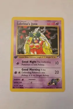 Pokemon Sabrina's Jynx 059/132 Gym Heroes 1st Edition LP+/NM- - Image 1